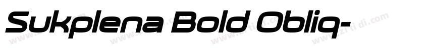 Sukplena Bold Obliq字体转换